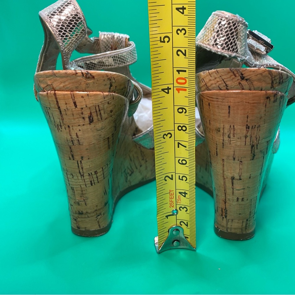Silver Wedge Sandals - Picture 4 of 10